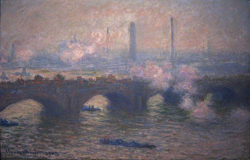 Claude Monet Waterloo Bridge, Gray Day Norge oil painting art